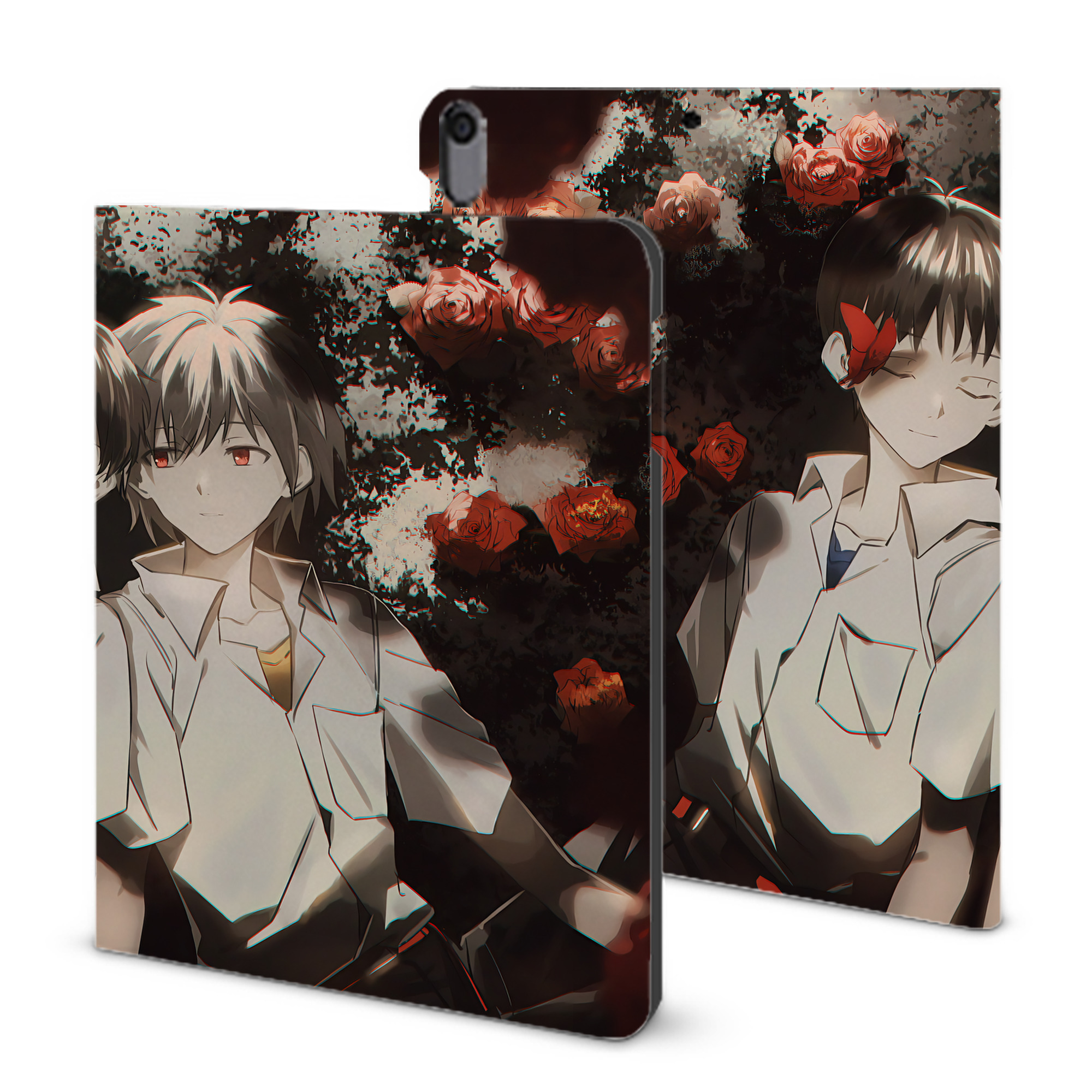 （画像用） EVA 新世紀エヴァンゲリオン IPad ケース ブック型 PUレザー TPU 耐衝撃 軽量 薄型 ペン収納なし 全面保護 IPad 各モデル対応